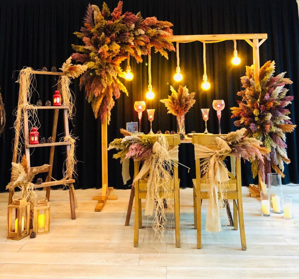 RUSTİK PAMPASLI KONSEPTLER JÜT LAMBALI